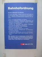 Hier der Beweis, dass Fotografieren in der Schweiz nicht gegen die Bahnhofsordnung verstsst.