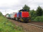 Mak 1000 BB VPS mit Containerzug    Hannover Limmer GUB,08.09.2007