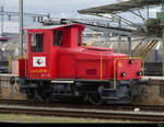 SAJET - Rangierlok Tm 2/2  98 85 5 231 180-1 ( ec CJ ) abgestellt im Bahnhof von Yverdon am 13.02.2021
