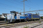 Am 13.08.2026 schleppt die Siemens Vectron 193 805-7 die Em 837 804-4 zum Bahnhof Kaiseraugst.