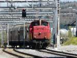 SBB - Bm 4/4 18408 bei Rangierfahrt im Bahnhofsareal von Zollikofen am 26.04.2012 ..