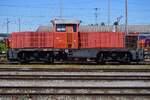 Ex-SBB 841 027 steht am 23 Mai 2026 in Brugg AG abgestellt.