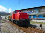 SBB - Am 841 030-0 mit Dienstwagen abgestellt in Biel am 21.04.2012 ..