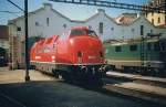 Am 4/4 18467 vor dem Dpt in Lausanne im Frhjahr 1993.
(Gescanntes Foto) 