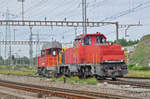 Am 840 017-7 zusammen mit dem Tm 234 115-4, durchfahren den Bahnhof Pratteln.