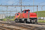 Am 841 035-9 zusammen mit dem Tm 232 003-4, durchfahren den Bahnhof Pratteln.