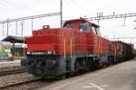 SBB AM 841009 - 4 mit Bauzug im Bahnof Rapperswil.