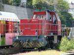 SBB - Diesellok 842 001-0 abgestellt im Bahnhofsareal Rorschach am 16.08.2009