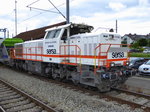 Sersa Gleibau - Lok Am  843 152-0 im Bahnhof Ins Bls am 24.05.2016