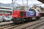 Cargo Diesellok Am 843 073-8 beim rangieren in Landquart.07.03.17