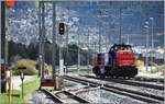 Am 843 095-1 auf dem Dreischienengleis in Felsberg. (10.04.2018)