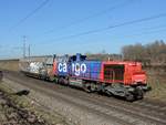 Mumpf - 14.02.2019 : Am 843 071 fährt nach Frick...