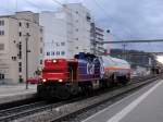 Die Am 843 098 war am 12.04.2012 mit einem Gastankwagen in Pratteln beschftigt.