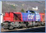 SBB Cargo MAK1700 Am 843 063-9 wartet in Oensingen mit einem Mllcontainerzug auf die Weiterfahrt nach Solothurn.