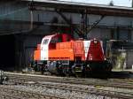 Stahl Gerlafingen - Diesellok 847 004-9 bei Rangierfahrt in Gerlafingen am 10.04.2011