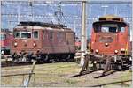 Re 425 175 und Em 3/3 18838 in Buchs SG.