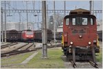 Em 3/3 18838 und DB 185 109-6 in Buchs SG. (05.04.2016)