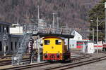 Stadler-Rangierlok Em 836 912, Baujahr 1967, am Bahnhof Interlaken West.