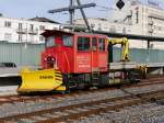 SBB - Tm 232 039-8 mit Schneepflügen abgestellt im Bahnhof Biel am 07.03.2015