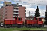 Tm 2/2 232 308-7 und 232 305-3 im Anschlussgleis nach Widnau in Heerbrugg.