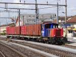 SBB - Tm 232 227-9 beim Rangierdienst im Bahnhofsareal von Oensingen am 14.08.2014