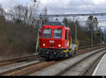 SBB - Tm 234 405-9 bei der durchfahrt im Bahnhof Mies am 06.03.2020