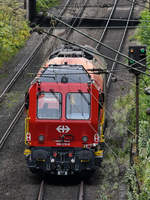 Ein Schweizer Baudiensttraktor 234 415-8 Ende Juli 2020 in Schwelm.