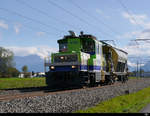 BLS - Tm  235 092 mit 1 Dienstwagen unterwegs bei Uttigen am 24.10.2020