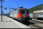 Sersa  - 420 268 mit G�terwagen bei der durchfahrt im Bahnhof Oensingen am 24.07.2026