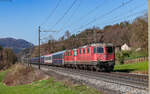 11304 und 11195  mit dem NJ 471 / IC 60471 (Hamburg Harburg - Zürich HB) bei Umiken 20.3.26