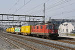 Re 420 249-5 durchfährt am 09.03.2026 den Bahnhof Rupperswil.
