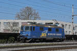 Re 421 373-2 durchfährt am 18.03.2026 solo den Bahnhof Kaiseraugst.