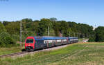 Re 450 077 und Re 450 000 als S 19265 (Brugg - Schaffhausen) bei Marthalen 29.5.26