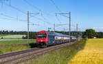 Re 450 089 und Re 450 033 als S 20366 (Winterthur - Schaffhausen) bei Marthalen 29.5.26