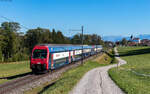Re 450 096 und Re 450 088 als S 18364 (Wetzikon - B�lach) bei Illnau 4.9.26