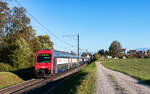Re 450 034 und Re 450 023 als S 18370 (Wetzikon - Z�rich Hardbr�cke) bei Illnau 4.9.26