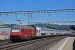 Re 460 052-4 durchfährt am 18.07.2025 den Bahnhof Rothrist.
