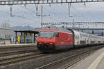 Re 460 033-4 durchfährt am 16.03.2026 den Bahnhof Rothrist.