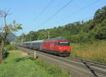 Umiken - 18. August 2023 : Re 460 043  Dreispitz  mit dem NJ 458 Prag - Zürich. 

Link zum Video : https://www.youtube.com/watch?v=X9DW3xfJ8CM