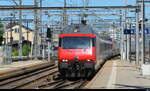 SBB - Lok 460 038-3 mit IR bei der durchfahrt im Bahnhof Aarau am 23.05.2026