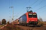 Mit dem Autozug aus Rotterdam fuhr am Nachmittag des 31.10.2017 die Re 482 006-4, welche den Zug seit Venlo bespannte, bei Müllheim (Baden) in Richtung Basel.