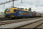 IRSI - Loks 482 047- + 482 046 abgestellt im Bahnhofsareal in Lyss am 03.05.2026