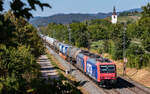 Re 482 025 und Re 482 002 mit dem DGS 49009 (Karlsruhe Gbf - Basel SBB RB) bei Denzlingen 12.8.26