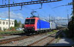 NORDIC / CH-NRFAB - Ex SBB 91 85 4 482 011-4 + 186 104 vor G�terzug unterwegs in Pratteln am 02.10.2026