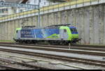 BLS - Lok 485 011-1 als Rangierfahrt im Bahnhof Spiez am 01.11.2025