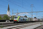 Re 486 501-0 der BLS durchf�hrt am 10.07.2026 den Bahnhof Kaiseraugst.