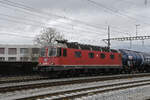 Re 620 025-7 durchfährt am 11.02.2026 den Bahnhof Kaiseraugst.