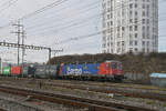 Re 620 065-3 durchfährt am 22.01.2026 den Bahnhof Pratteln.