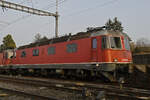 Für die Re 620 043-0 hat bald die letzte Stunde geschlagen. Am 06.03.2026 steht die Lok auf einem Abstellgleis beim Bahnhof Kaiseraugst.
