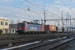 Re 620 078-6 durchfährt am 22.01.2026 den Bahnhof Pratteln.